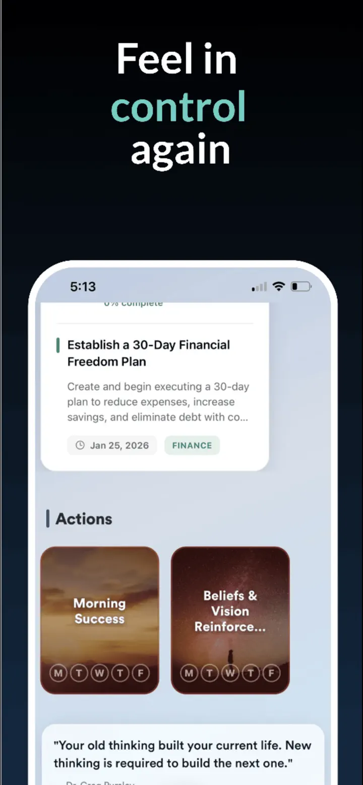 A screen from Fix Your B.S., built on Tribed.